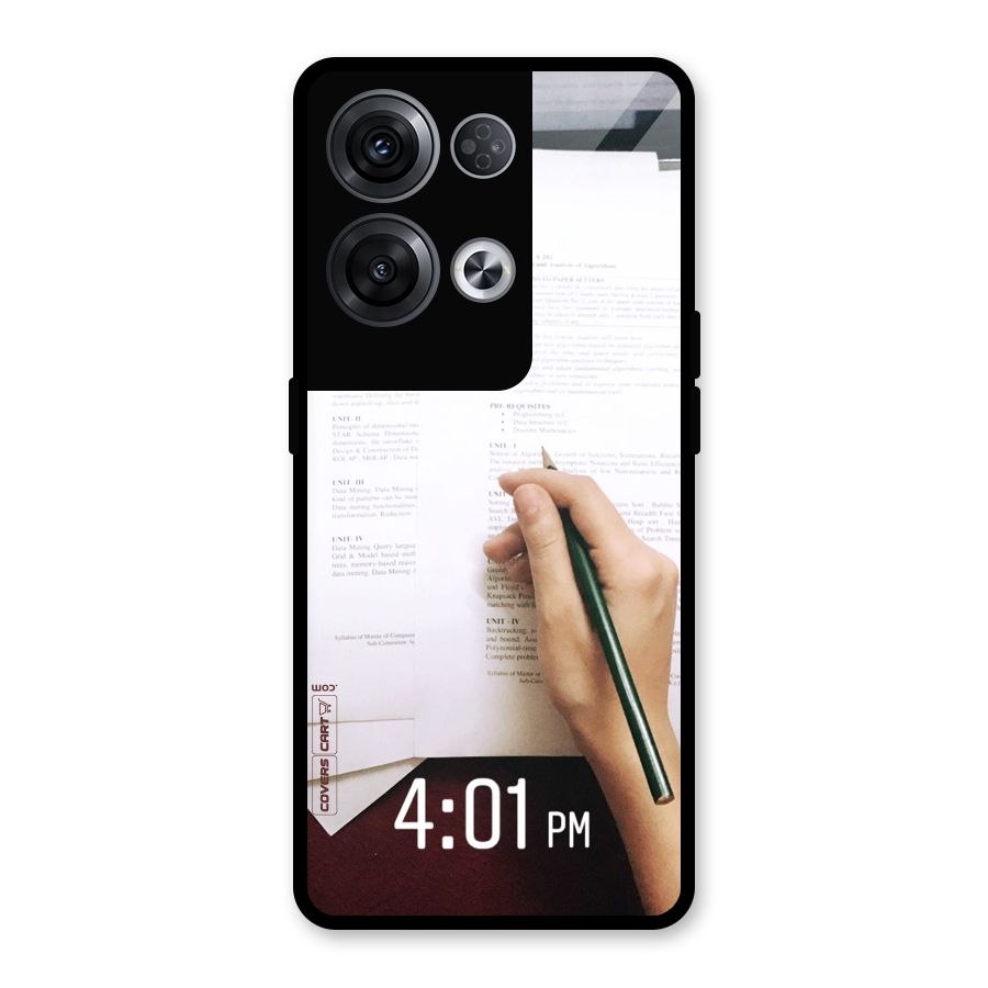 Exam Time Blues Glass Back Case for Oppo Reno8 Pro 5G