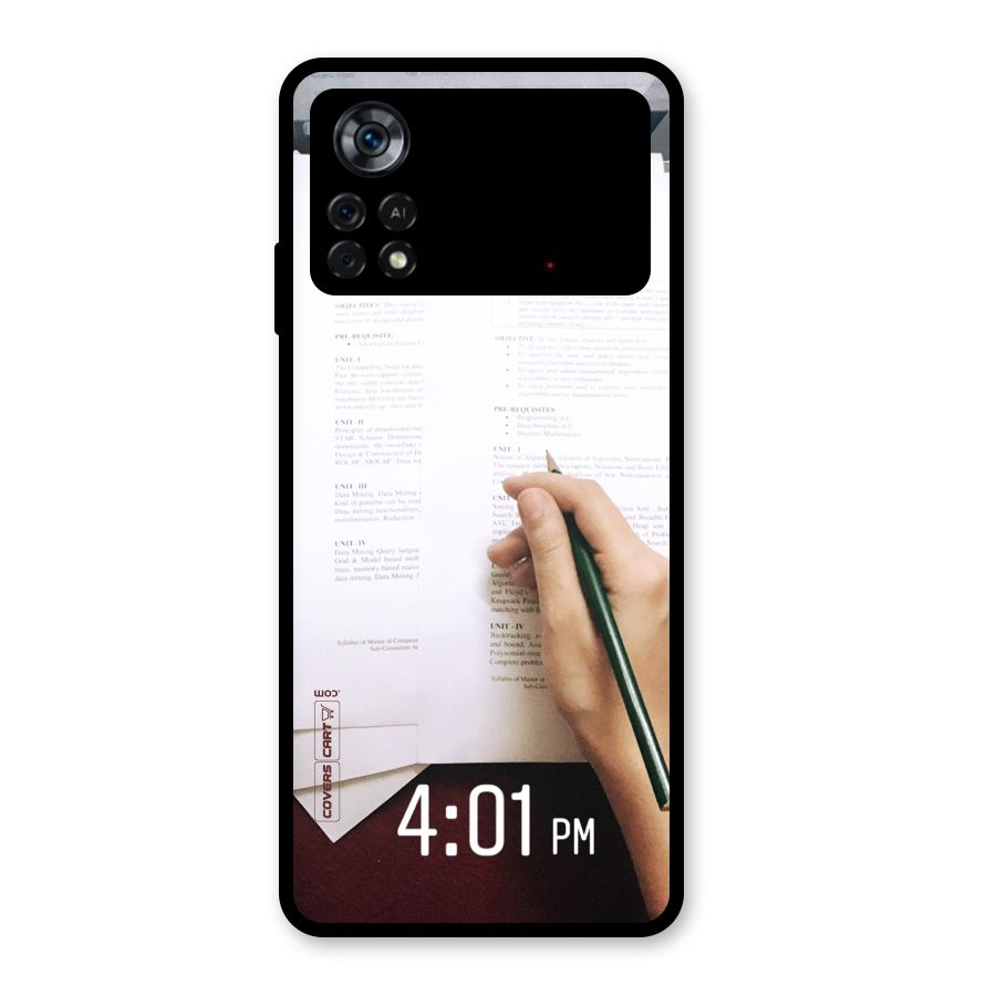Exam Time Blues Glass Back Case for Poco X4 Pro 5G