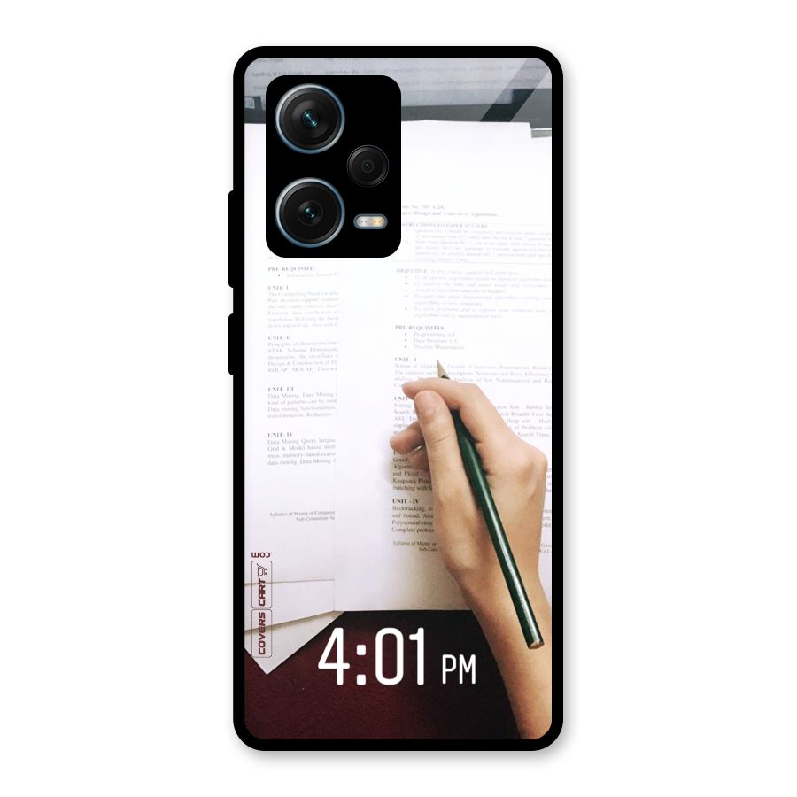 Exam Time Blues Glass Back Case for Redmi Note 12 Pro Plus 5G