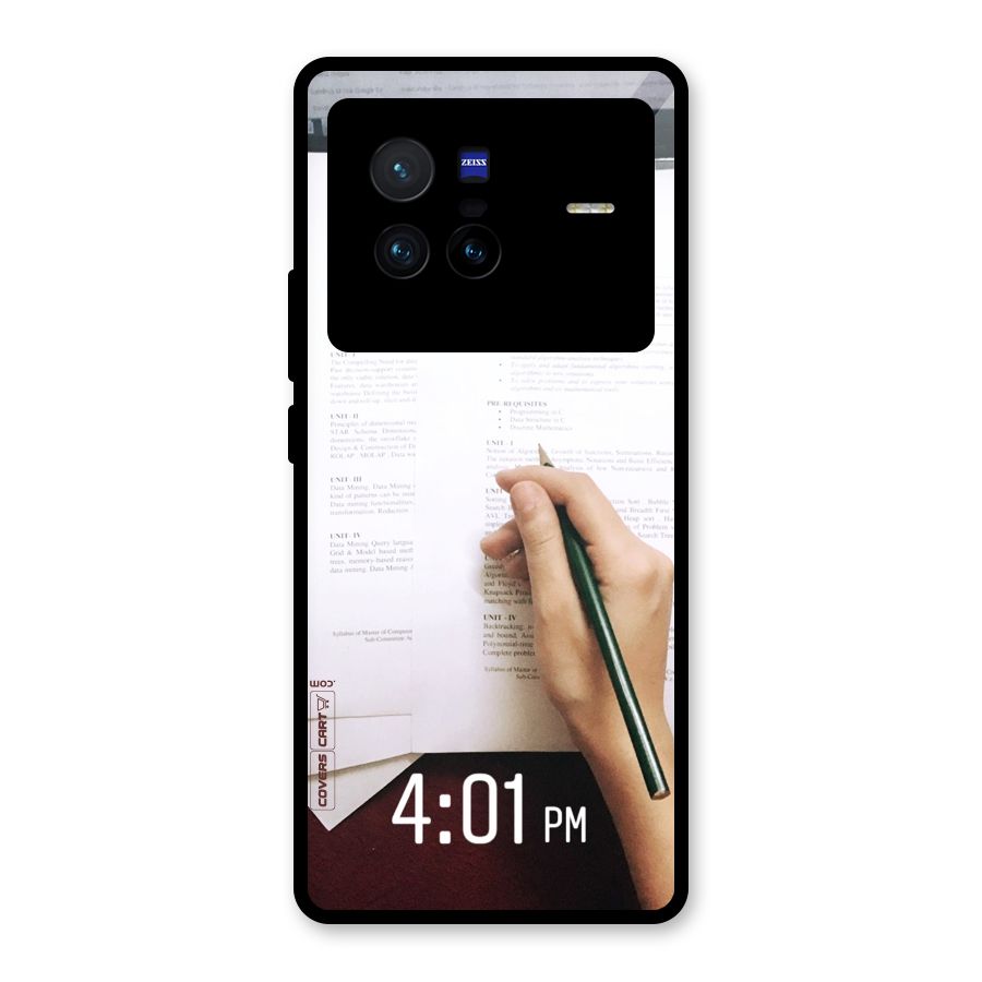 Exam Time Blues Glass Back Case for Vivo X80