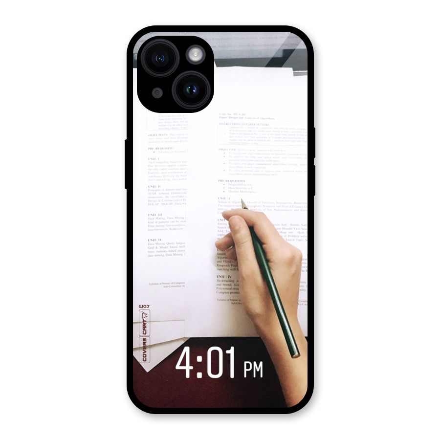 Exam Time Blues Glass Back Case for iPhone 14