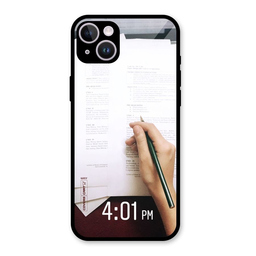 Exam Time Blues Glass Back Case for iPhone 14 Plus