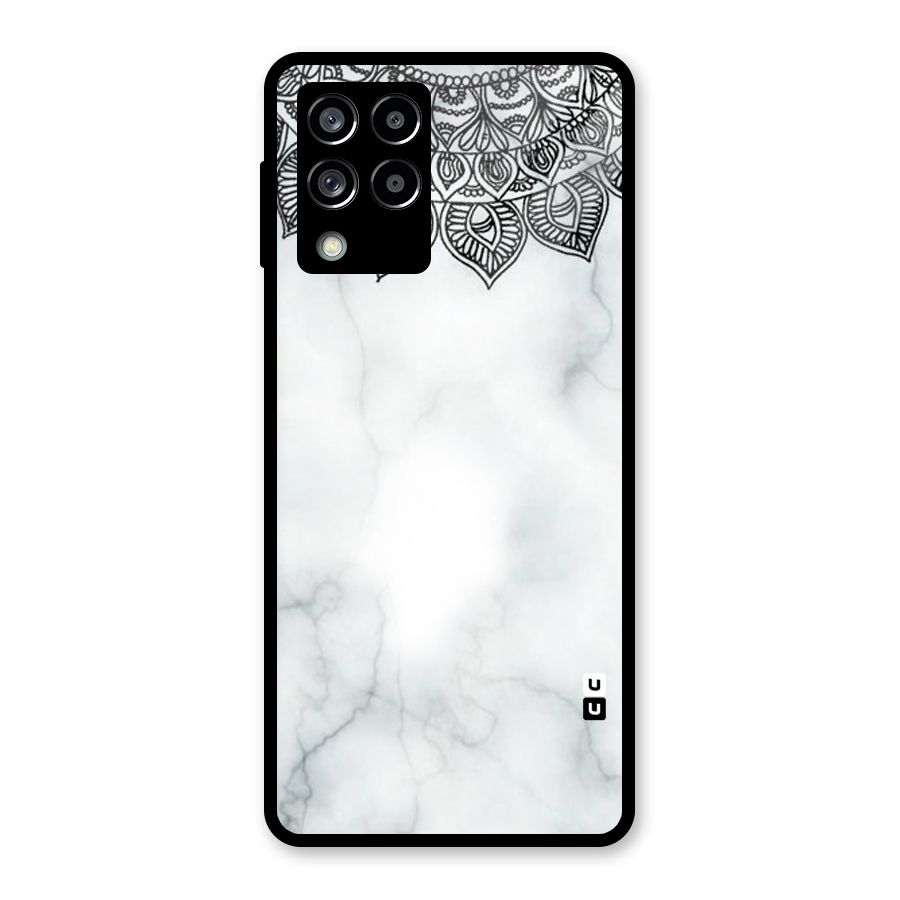 Exotic Marble Pattern Glass Back Case for Galaxy M53 5G