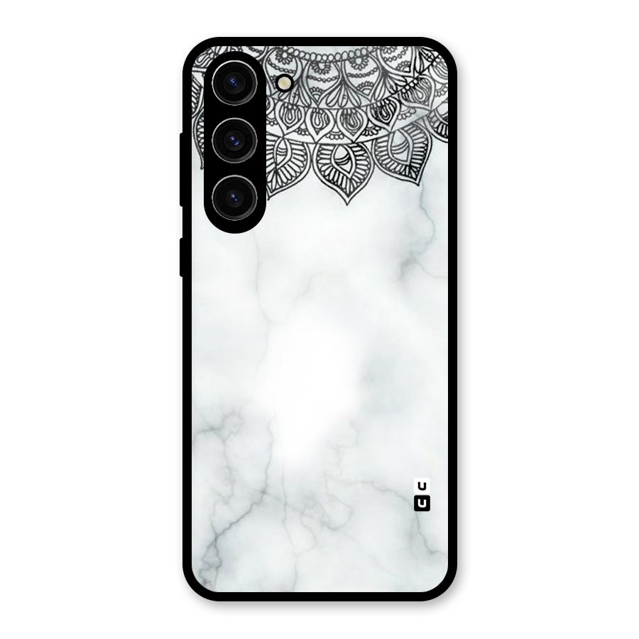 Exotic Marble Pattern Glass Back Case for Galaxy S23 Plus