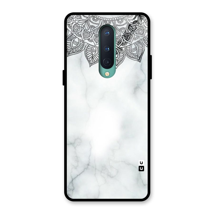 Exotic Marble Pattern Glass Back Case for OnePlus 8