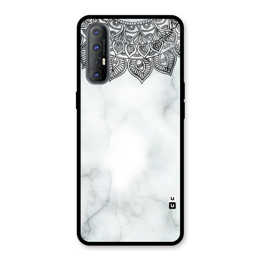 Exotic Marble Pattern Glass Back Case for Oppo Reno3 Pro