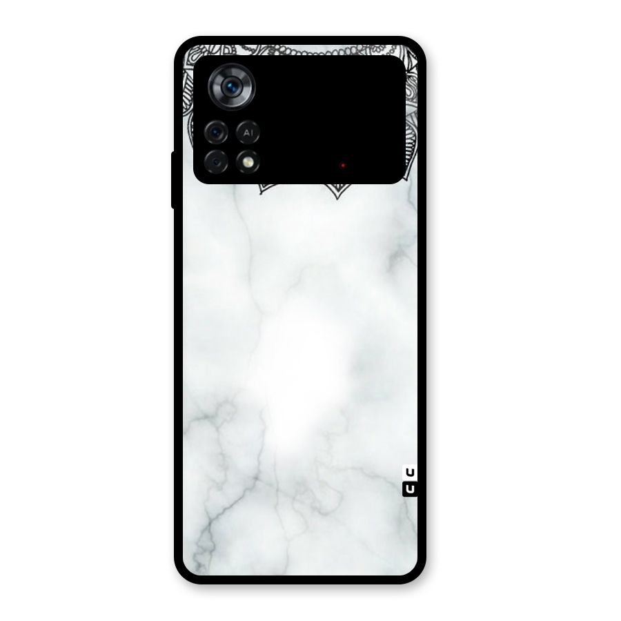 Exotic Marble Pattern Glass Back Case for Poco X4 Pro 5G
