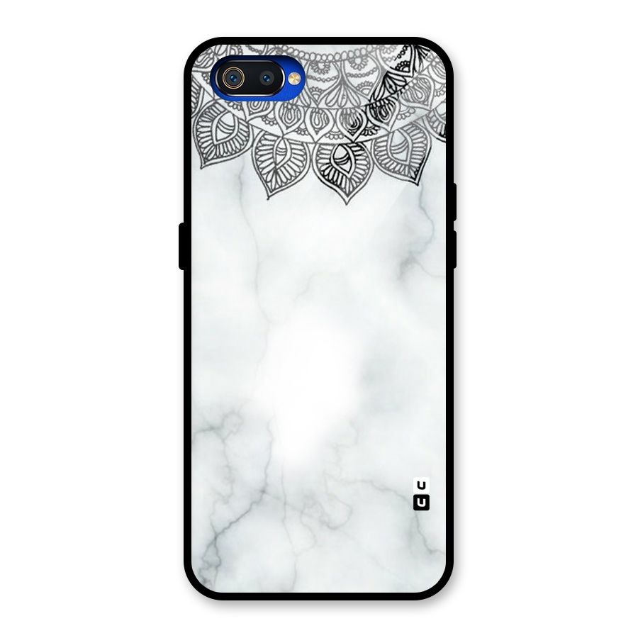 Exotic Marble Pattern Glass Back Case for Realme C2