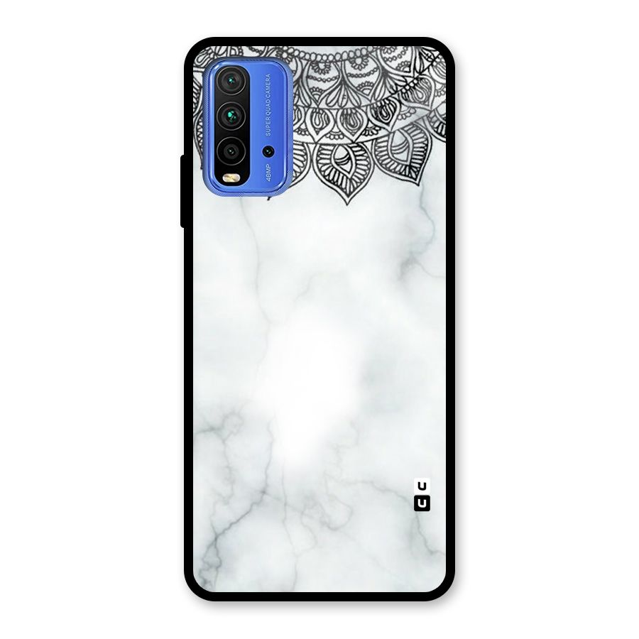 Exotic Marble Pattern Glass Back Case for Redmi 9 Power