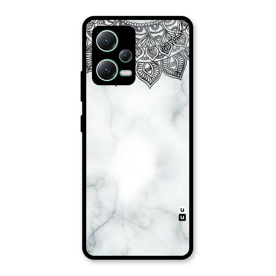Exotic Marble Pattern Glass Back Case for Redmi Note 12 5G