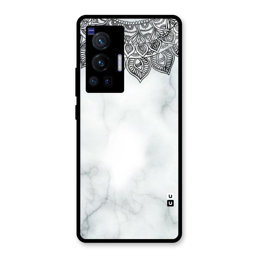 Exotic Marble Pattern Glass Back Case for Vivo X70 Pro