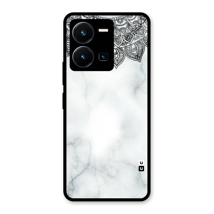 Exotic Marble Pattern Glass Back Case for Vivo Y35