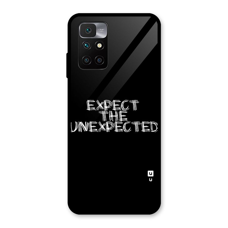 Expect The Unexpected Glass Back Case for Redmi 10 Prime