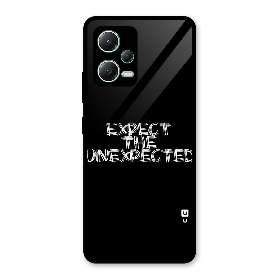 Expect The Unexpected Glass Back Case for Redmi Note 12 5G