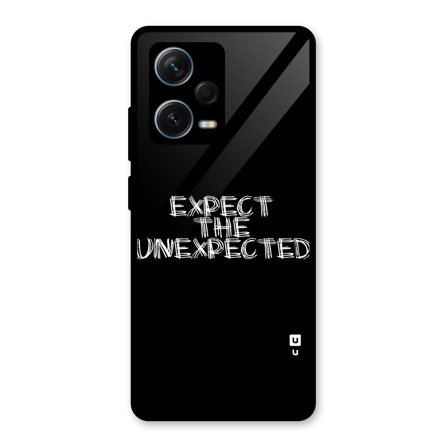 Expect The Unexpected Glass Back Case for Redmi Note 12 Pro Plus 5G
