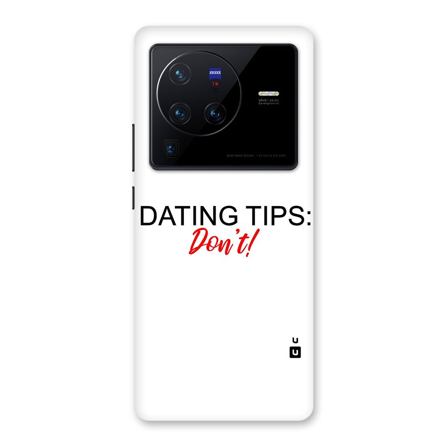 Expert Dating Tip Back Case for Vivo X80 Pro