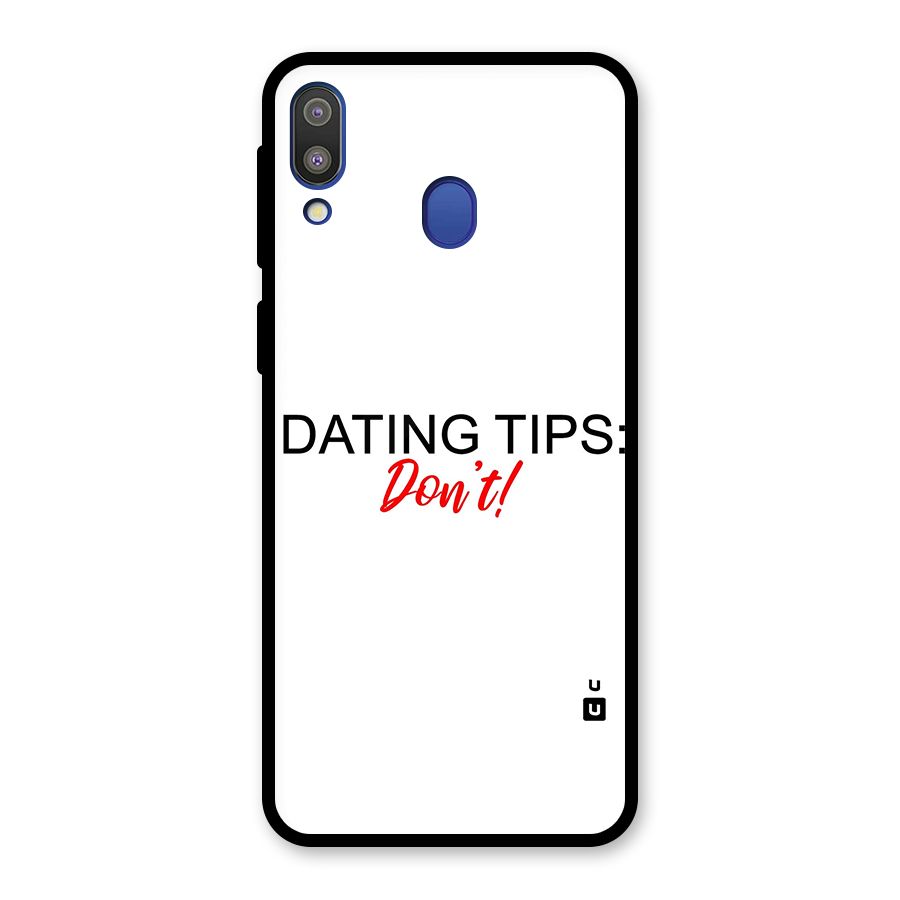 Expert Dating Tip Glass Back Case for Galaxy M20