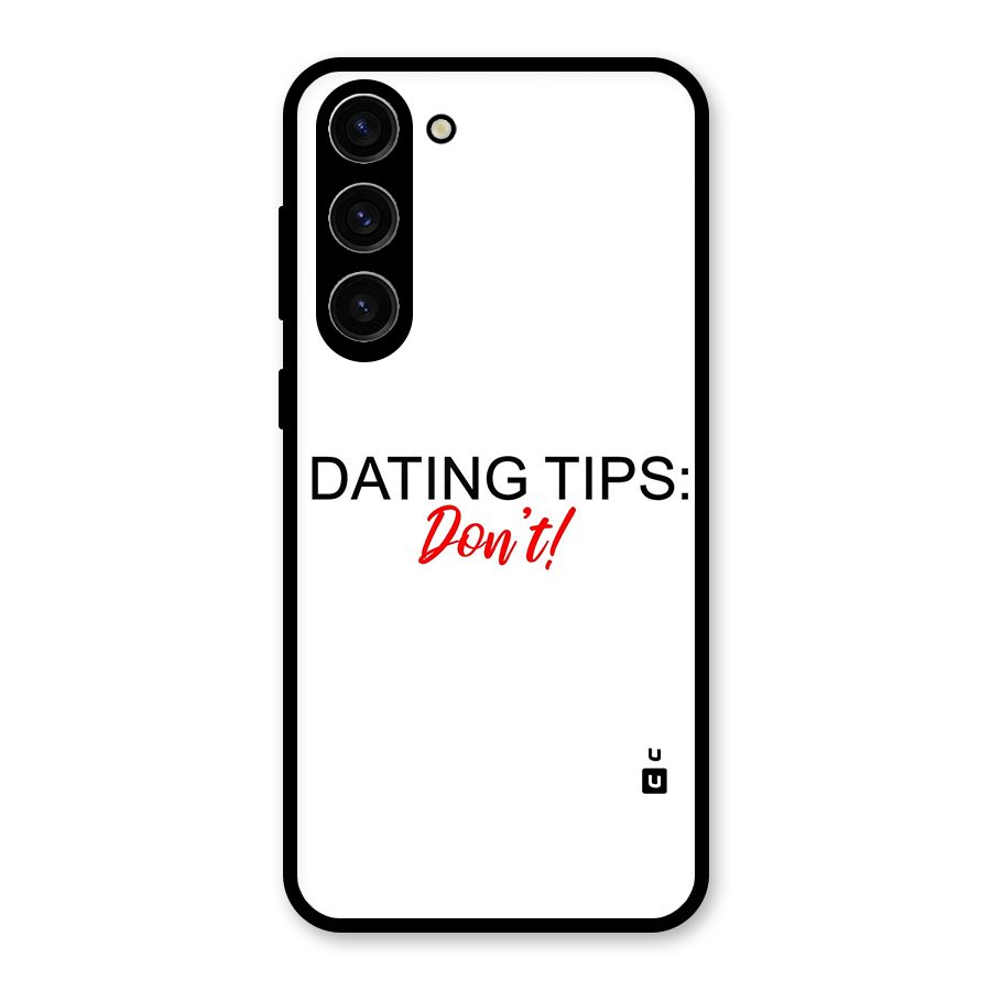 Expert Dating Tip Glass Back Case for Galaxy S23 Plus