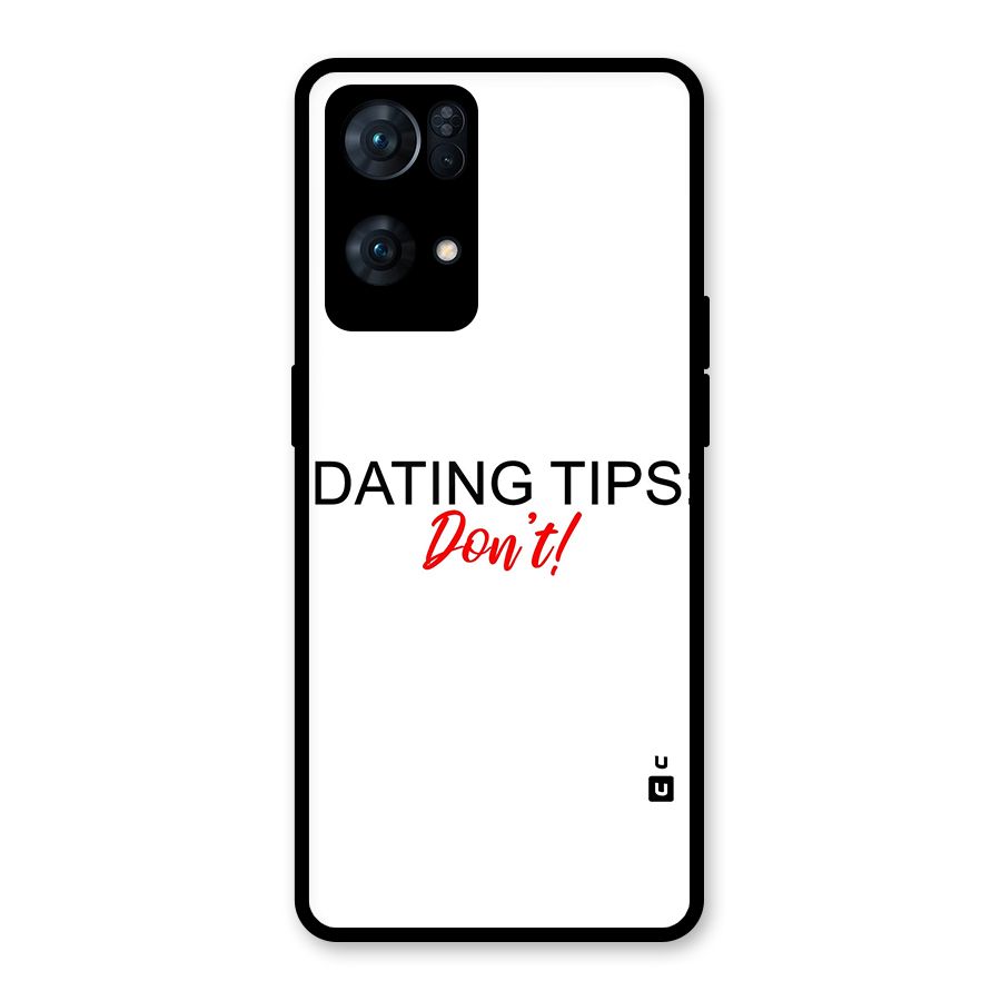 Expert Dating Tip Glass Back Case for Oppo Reno7 Pro 5G