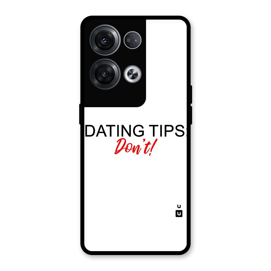 Expert Dating Tip Glass Back Case for Oppo Reno8 Pro 5G