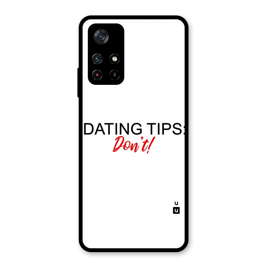 Expert Dating Tip Glass Back Case for Poco M4 Pro 5G