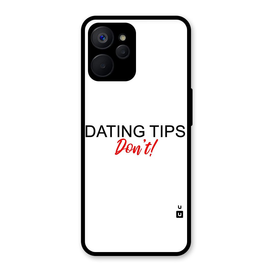 Expert Dating Tip Glass Back Case for Realme 9i 5G