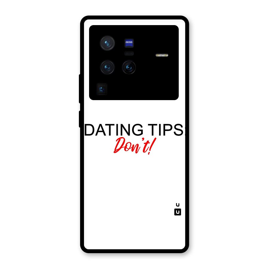 Expert Dating Tip Glass Back Case for Vivo X80 Pro