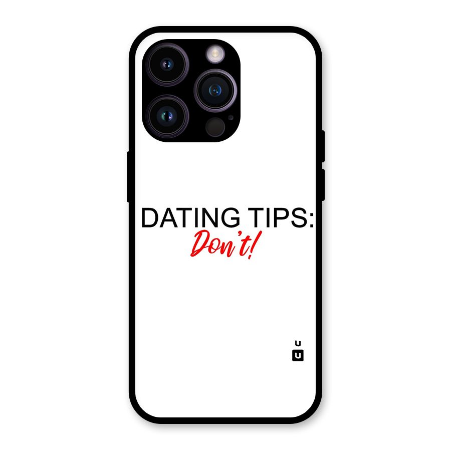 Expert Dating Tip Glass Back Case for iPhone 14 Pro