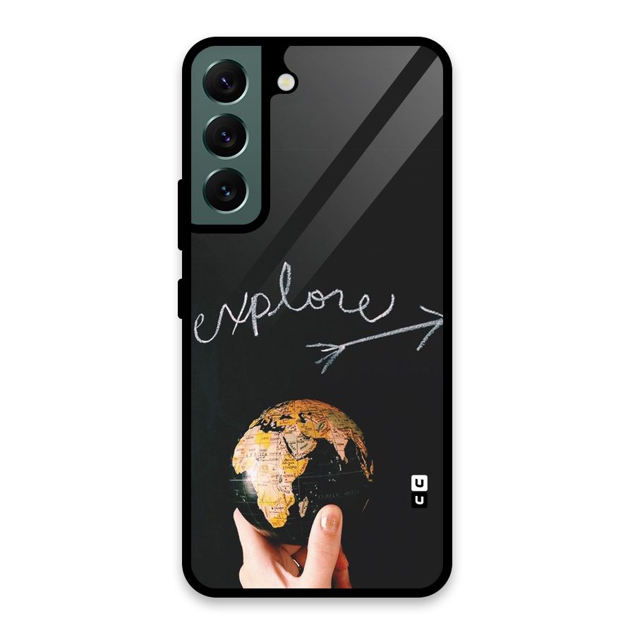 Explore World Glass Back Case for Galaxy S22 5G