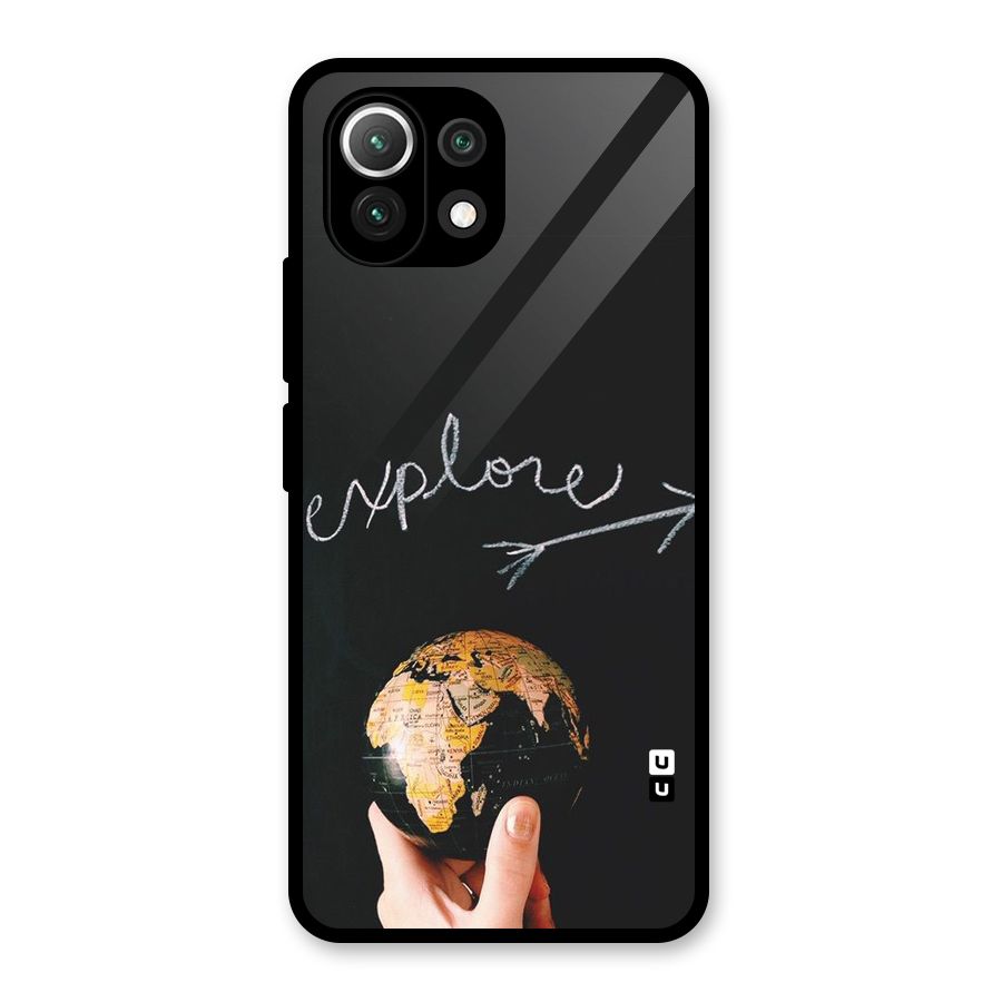 Explore World Glass Back Case for Mi 11 Lite NE 5G