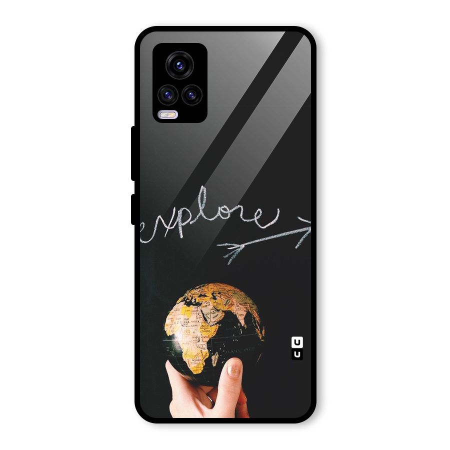 Explore World Glass Back Case for Vivo V20