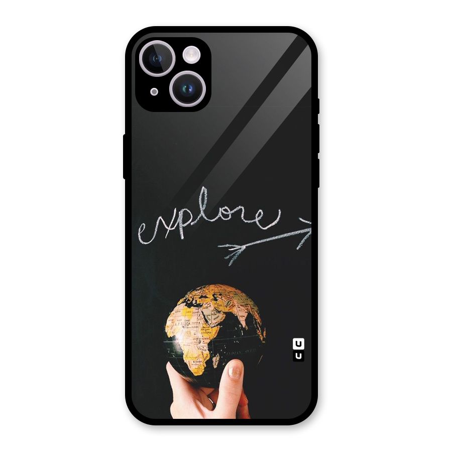 Explore World Glass Back Case for iPhone 14 Plus