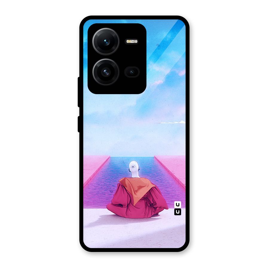 Eye Art Glass Back Case for Vivo V25