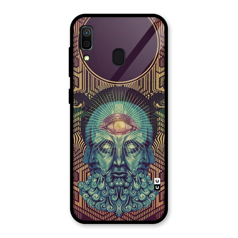 Eye Design Glass Back Case for Galaxy A30