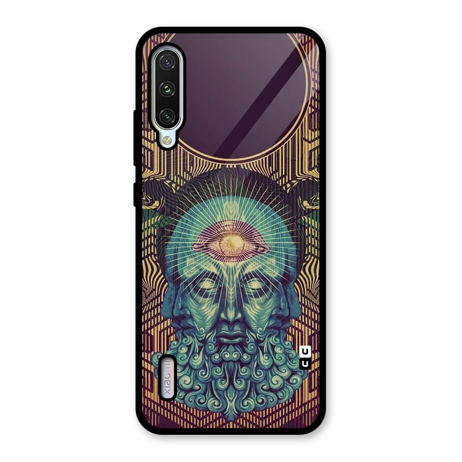 Eye Design Glass Back Case for Mi A3