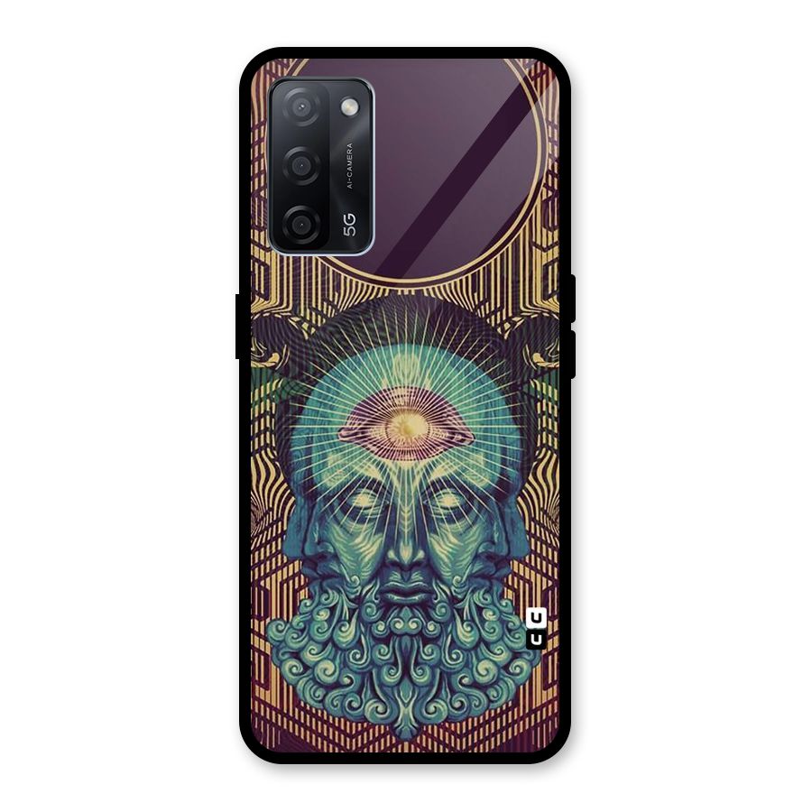 Eye Design Glass Back Case for Oppo A53s 5G