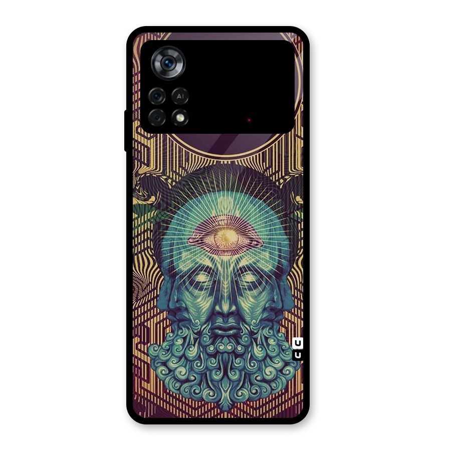 Eye Design Glass Back Case for Poco X4 Pro 5G