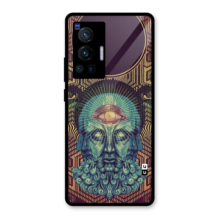 Eye Design Glass Back Case for Vivo X70 Pro