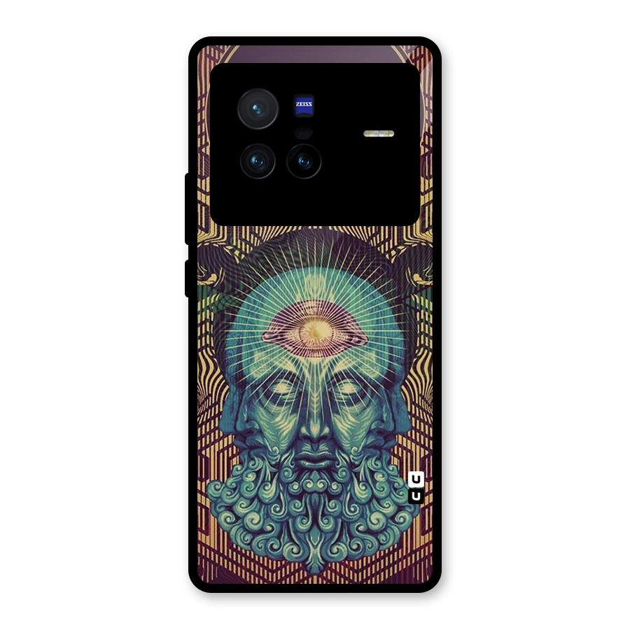Eye Design Glass Back Case for Vivo X80