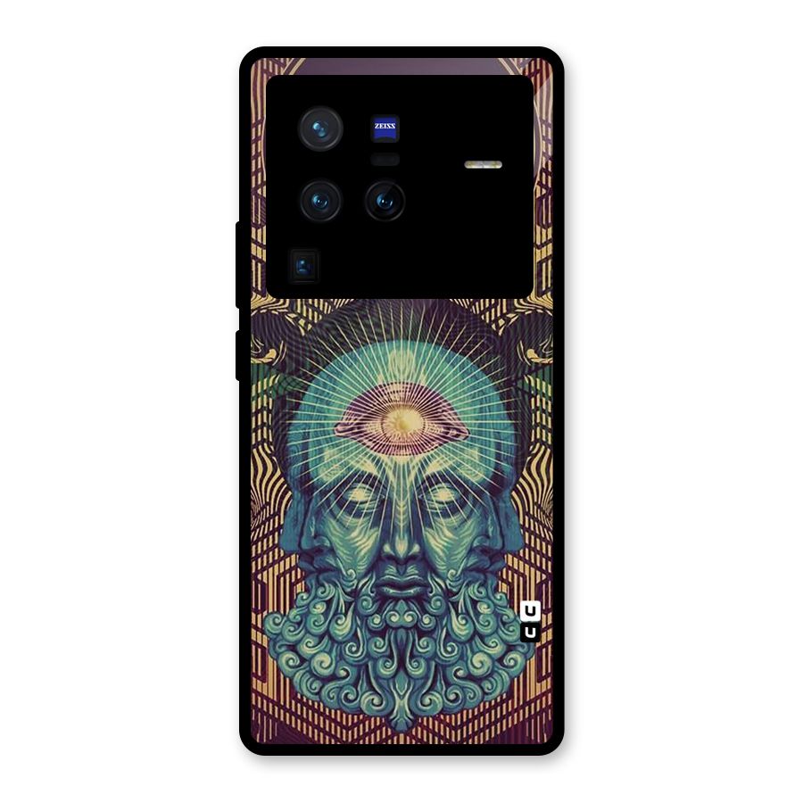 Eye Design Glass Back Case for Vivo X80 Pro