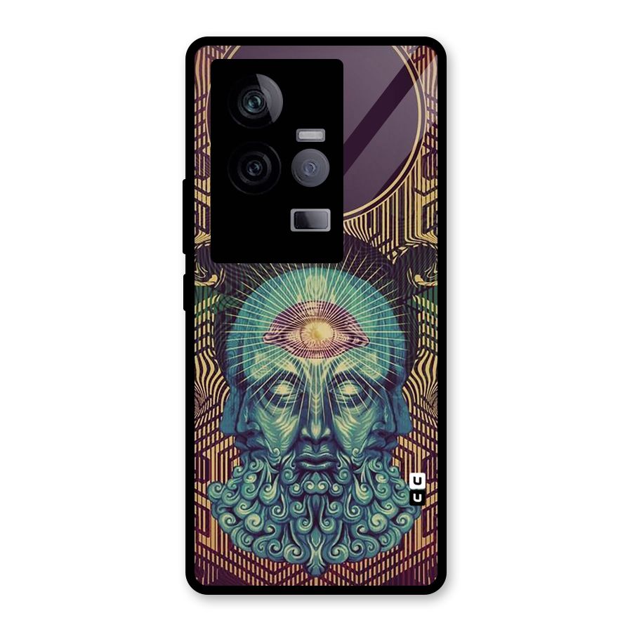 Eye Design Glass Back Case for Vivo iQOO 11 5G