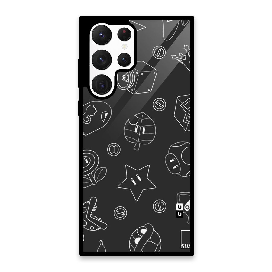 Face Mishchief Glass Back Case for Galaxy S22 Ultra 5G