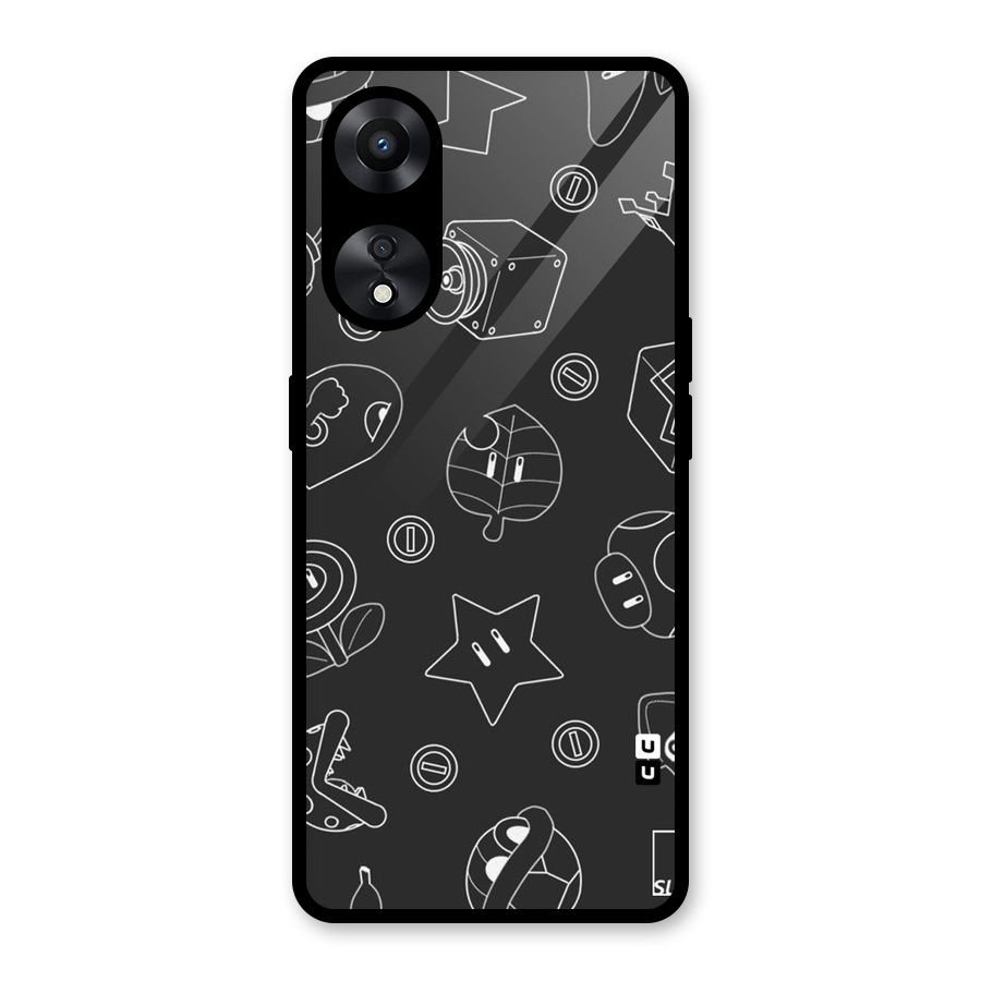 Face Mishchief Glass Back Case for Oppo A78