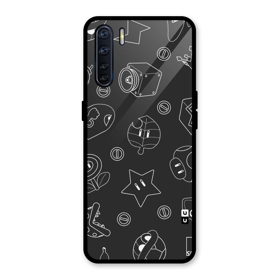 Face Mishchief Glass Back Case for Oppo F15