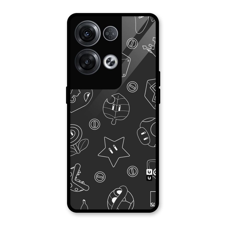 Face Mishchief Glass Back Case for Oppo Reno8 Pro 5G