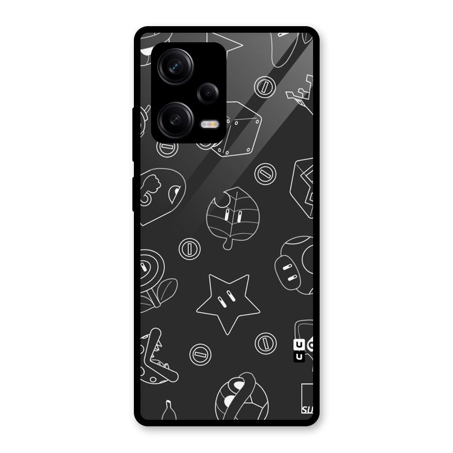 Face Mishchief Glass Back Case for Redmi Note 12 Pro