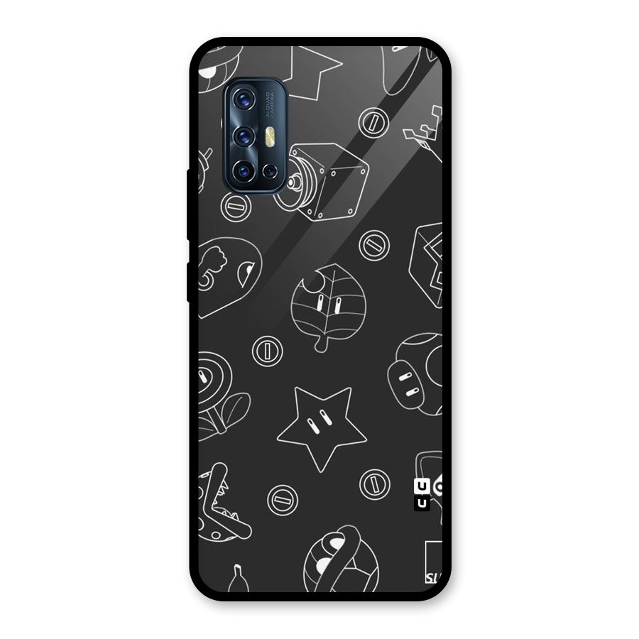 Face Mishchief Glass Back Case for Vivo V17