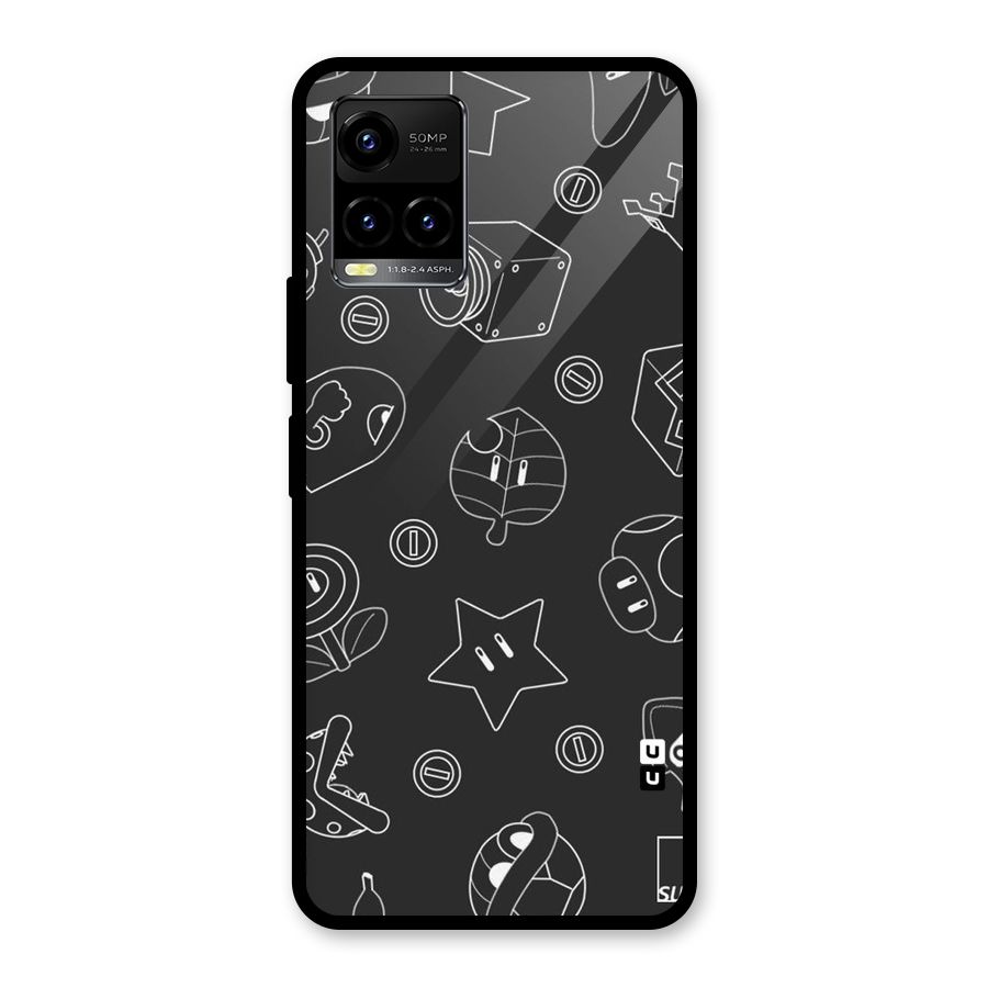 Face Mishchief Glass Back Case for Vivo Y21T