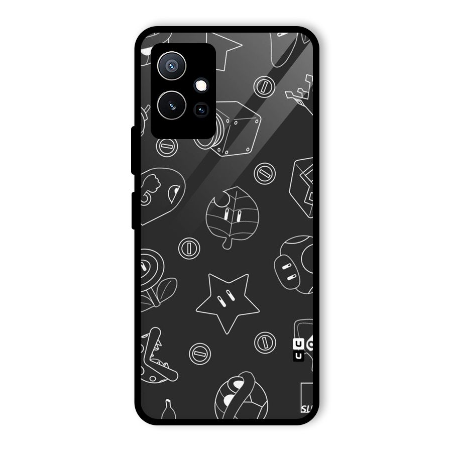 Face Mishchief Glass Back Case for Vivo Y75 5G