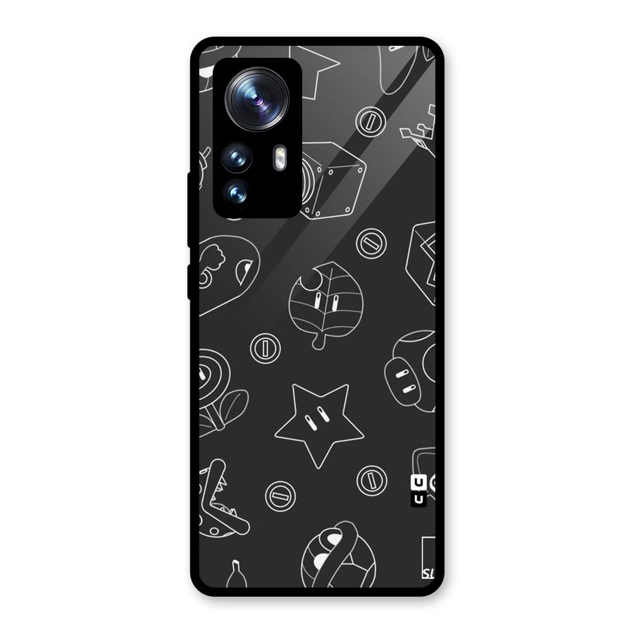 Face Mishchief Glass Back Case for Xiaomi 12 Pro